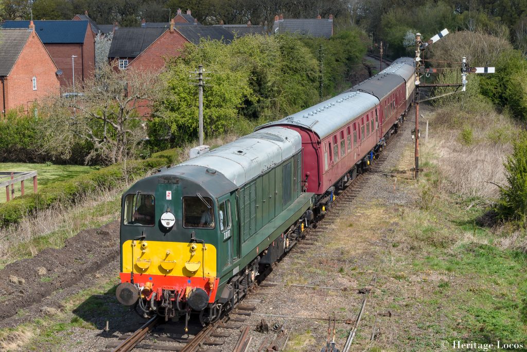D8110 (2110) appraoches Market Bosworth Station on its maiden run. It would only manage one more trip before failing and being replaced bt 33201 on the remainder of the days services.