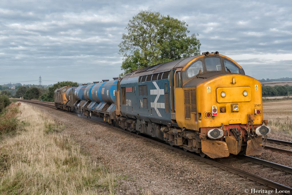 37402 leads 37401 on the 3J51 York Thrall Europa to York Thrall Europa via Chesterfield